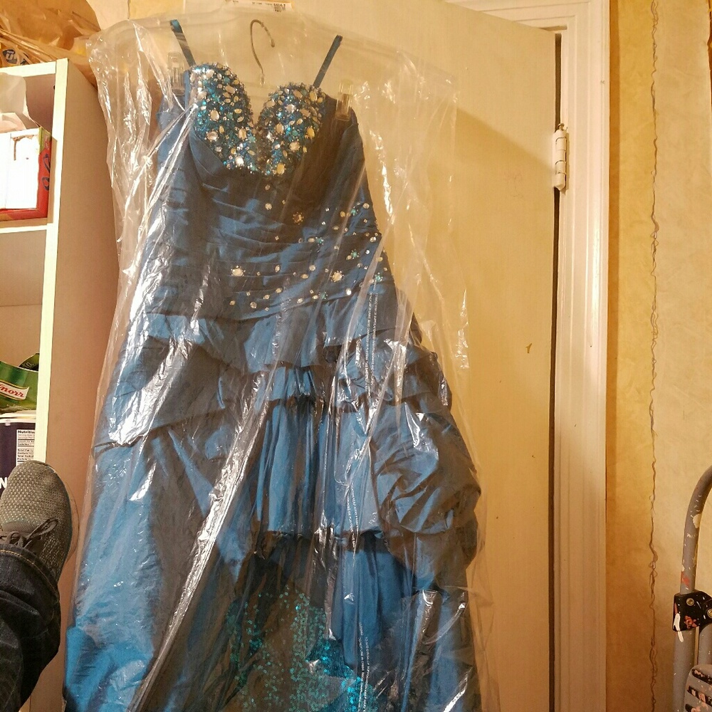 Gorgeous! Teal High-low Ball Gown